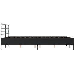 Cadre de lit sans matelas noir 150x200 cm 