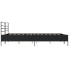 Cadre de lit sans matelas noir 150x200 cm 
