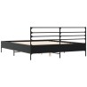 Cadre de lit sans matelas noir 150x200 cm 