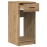 Support de tour d'ordinateur tiroir chêne artisanal 35x45x77 cm 