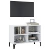 Meuble TV avec pieds en métal Blanc 69,5x30x50 cm 