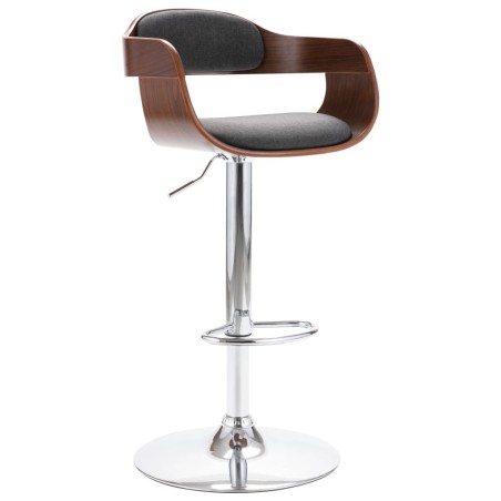 Tabouret de bar Contreplaqué et tissu gris 