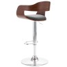 Tabouret de bar Contreplaqué et tissu gris 