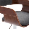 Tabouret de bar Contreplaqué et tissu gris 
