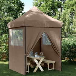 Tente de réception pliable escamotable avec 4 parois latérales 