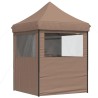 Tente de réception pliable escamotable avec 4 parois latérales 