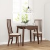 Chaises à manger coussins 2 pcs marron bois massif caoutchouc 
