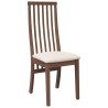 Chaises à manger coussins 2 pcs marron bois massif caoutchouc 