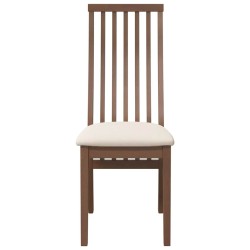 Chaises à manger coussins 2 pcs marron bois massif caoutchouc 
