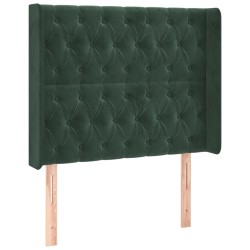 Tête de lit à LED Vert foncé 103x16x118/128 cm Velours 