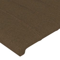 Tête de lit à LED Marron foncé 180x5x118/128 cm Tissu 