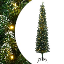 Sapin de Noël artificiel mince 150 LED 150 cm 