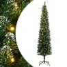 Sapin de Noël artificiel mince 150 LED 150 cm 