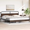 Cadre de lit en métal sans matelas chêne marron 200x200 cm 
