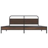 Cadre de lit en métal sans matelas chêne marron 200x200 cm 