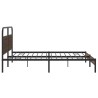 Cadre de lit en métal sans matelas chêne marron 200x200 cm 