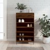 Armoire à chaussures chêne marron 60x35x105cm bois d'ingénierie 