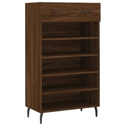 Armoire à chaussures chêne marron 60x35x105cm bois d'ingénierie 