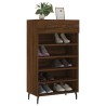 Armoire à chaussures chêne marron 60x35x105cm bois d'ingénierie 