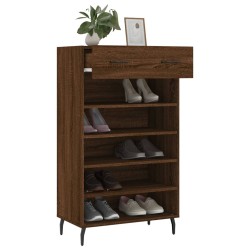 Armoire à chaussures chêne marron 60x35x105cm bois d'ingénierie 