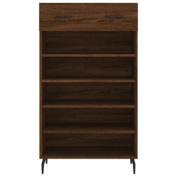 Armoire à chaussures chêne marron 60x35x105cm bois d'ingénierie 