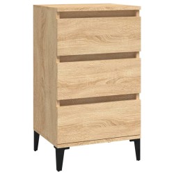 Table de chevet chêne sonoma 40x35x70 cm bois d'ingénierie 