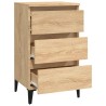 Table de chevet chêne sonoma 40x35x70 cm bois d'ingénierie 