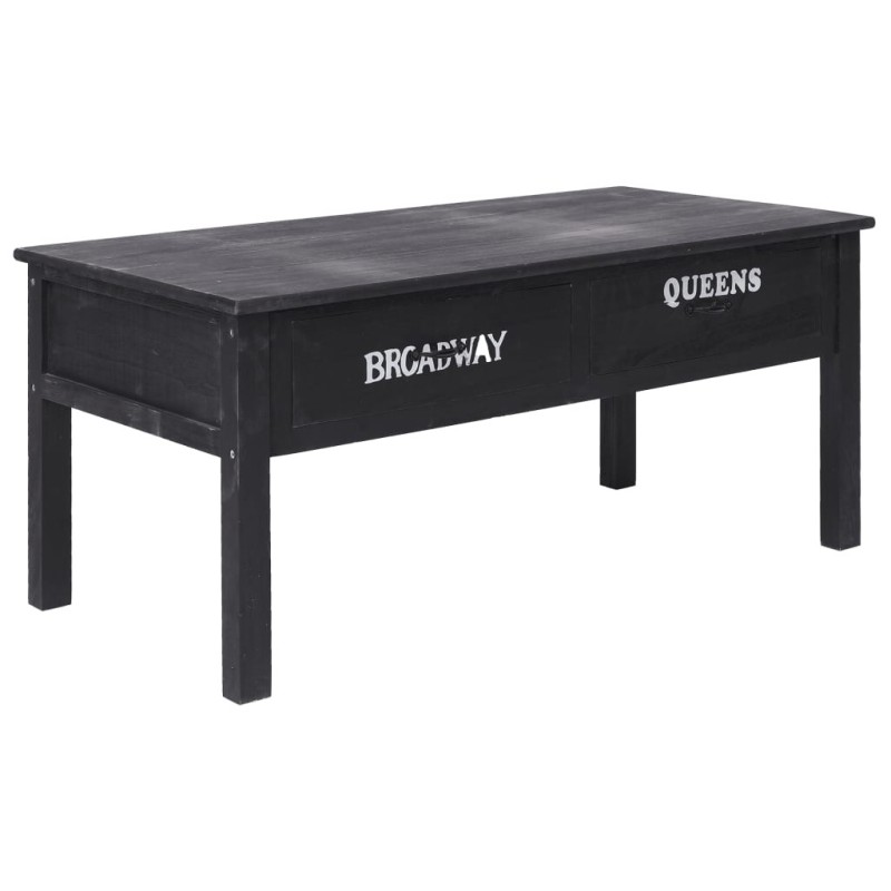 Table basse Noir 100x50x45 cm Bois Table basse Noir 100x50x45 cm Bois