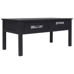 Table basse Noir 100x50x45 cm Bois 