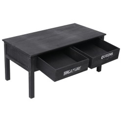 Table basse Noir 100x50x45 cm Bois 