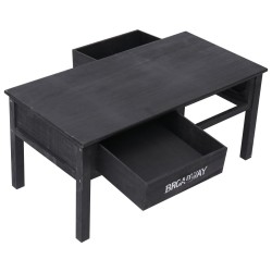 Table basse Noir 100x50x45 cm Bois 