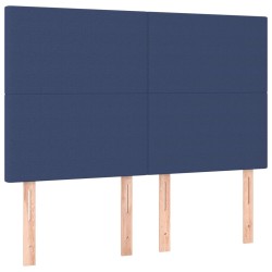 Tête de lit à LED Bleu 144x5x118/128 cm Tissu 