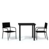 Ensemble à manger de jardin 3 pcs Noir 