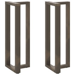 Pieds de table de bar en T, 2 pièces, noir, 40 x 35 x (110-111) cm, acier 