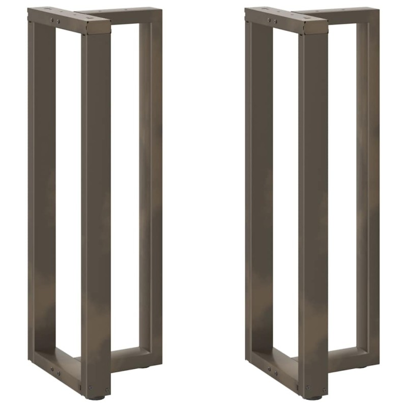Pieds de table de bar en T, 2 pièces, noir, 40 x 35 x (110-111) cm, acier 