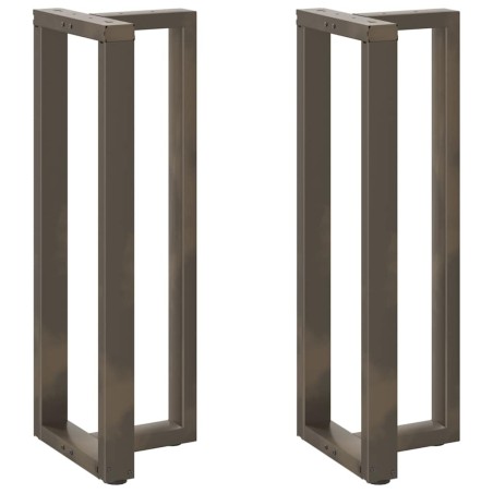 Pieds de table de bar en T, 2 pièces, noir, 40 x 35 x (110-111) cm, acier 