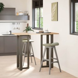 Pieds de table de bar en T, 2 pièces, noir, 40 x 35 x (110-111) cm, acier 