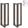 Pieds de table de bar en T, 2 pièces, noir, 40 x 35 x (110-111) cm, acier 