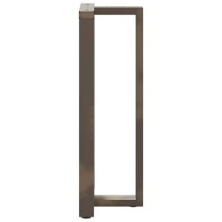 Pieds de table de bar en T, 2 pièces, noir, 40 x 35 x (110-111) cm, acier 
