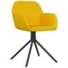 Chaises pivotantes à manger lot de 2 Jaune Velours 