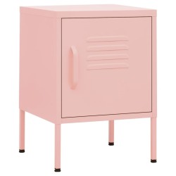 Tables de chevet 2 pcs Rose 35x35x51 cm Acier 