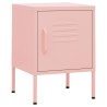 Tables de chevet 2 pcs Rose 35x35x51 cm Acier 