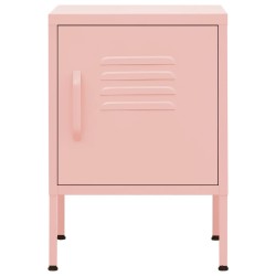 Tables de chevet 2 pcs Rose 35x35x51 cm Acier 
