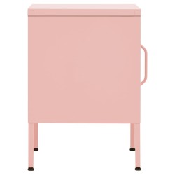 Tables de chevet 2 pcs Rose 35x35x51 cm Acier 