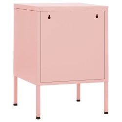Tables de chevet 2 pcs Rose 35x35x51 cm Acier 