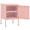 Tables de chevet 2 pcs Rose 35x35x51 cm Acier 