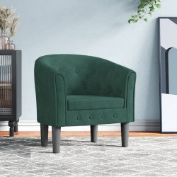 Chaise cabriolet de massage vert foncé velours 