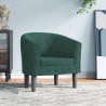 Chaise cabriolet de massage vert foncé velours 