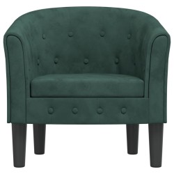 Chaise cabriolet de massage vert foncé velours 
