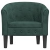 Chaise cabriolet de massage vert foncé velours 